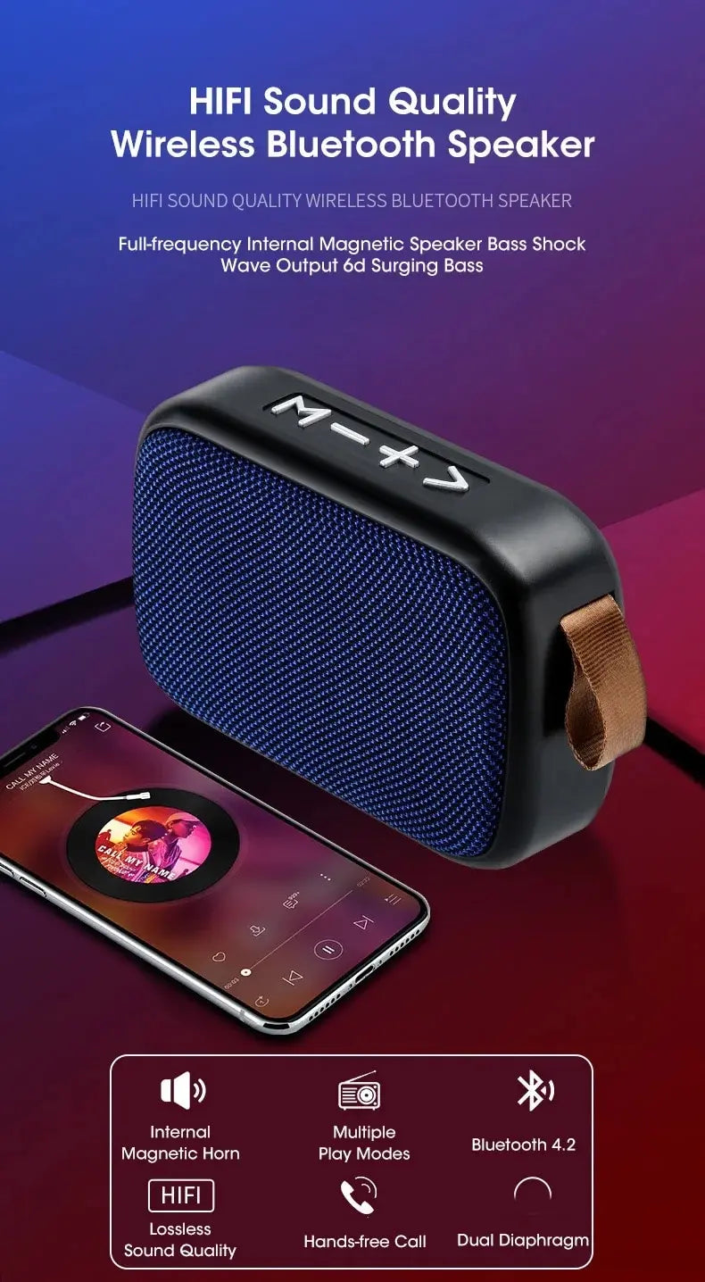 Caixa de Som Bluetooth Portátil Mini Subwoofer