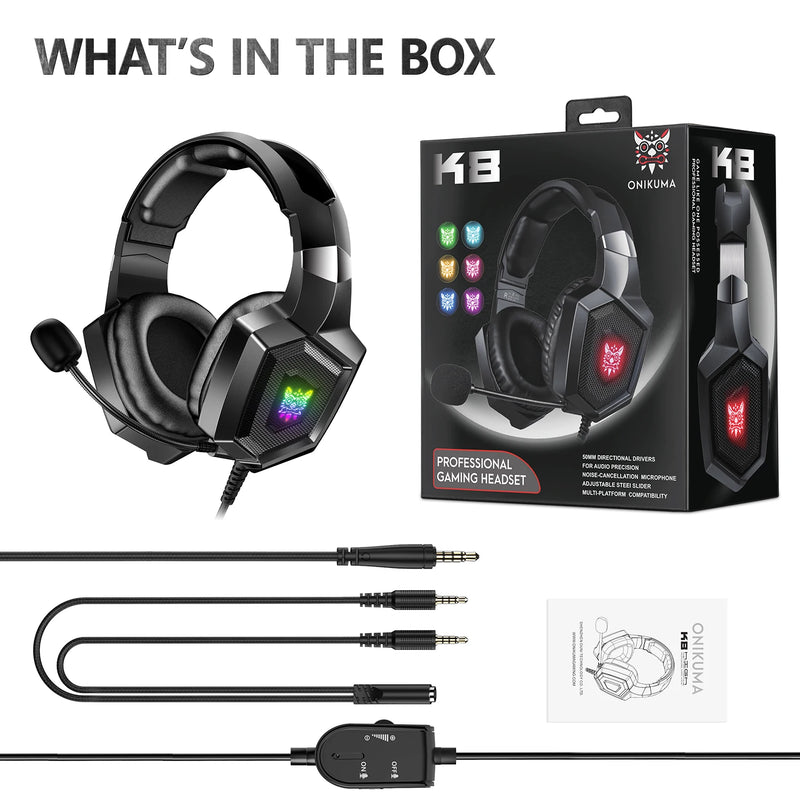 Headset Gamer ONIKUMA K8